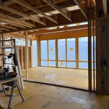 Custom built home under construction in Dorset, Vermont